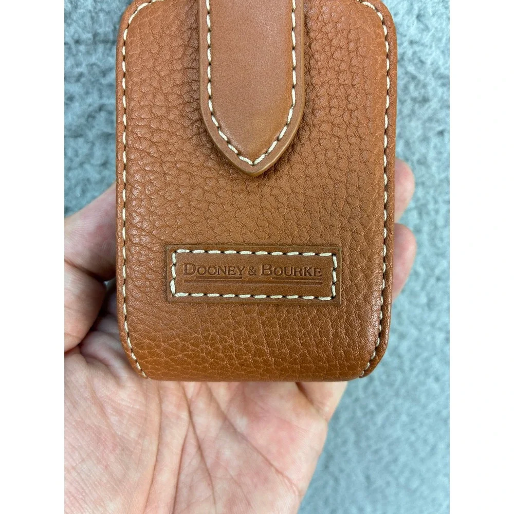 Dooney & Bourke Pebbled Cell Phone Holster Pouch Case Womens OS Brown Vintage